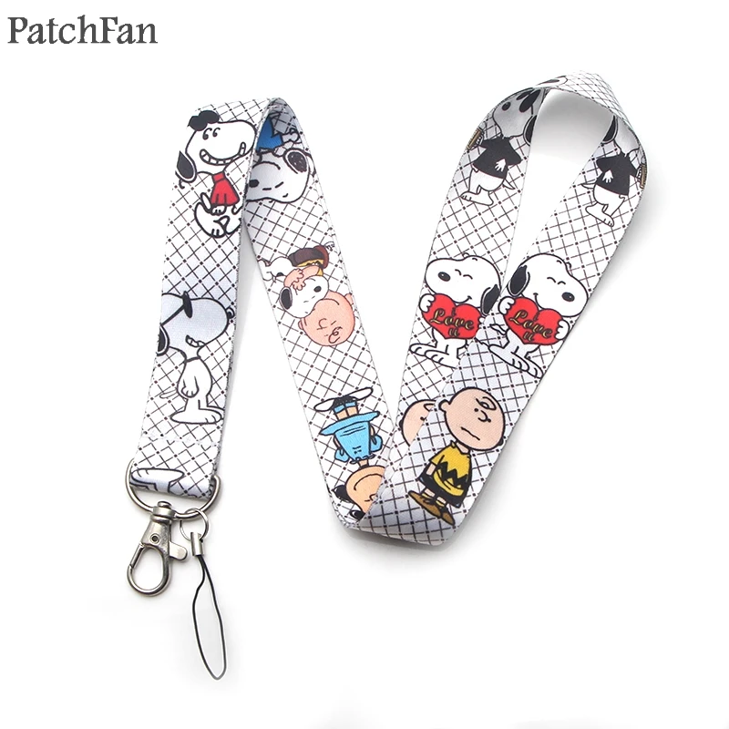 Patchfan Милая мультяшная собака многофункциональный мобильный телефон ремни бирки шеи для ключей ID талреп значок шеи ремень лямки A1877