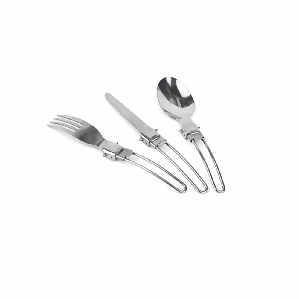 10 шт./лот путешествия на открытом воздухе Кемпинг Пикник Посуда из нержавеющей