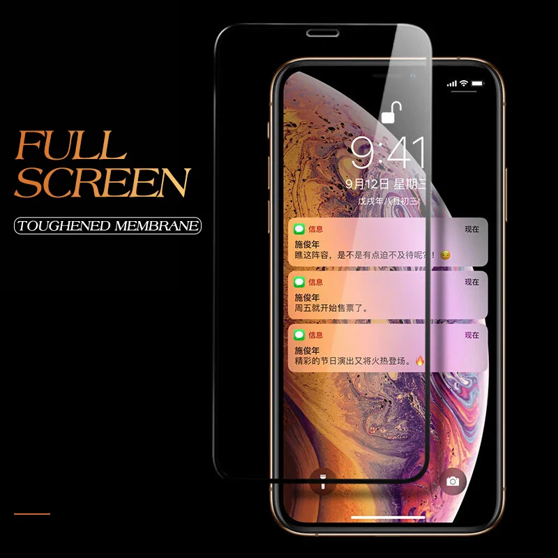 10D изогнутое полное защитное стекло на iphone 7 8 6 6s PLus закаленное экрана для X XR XS Max