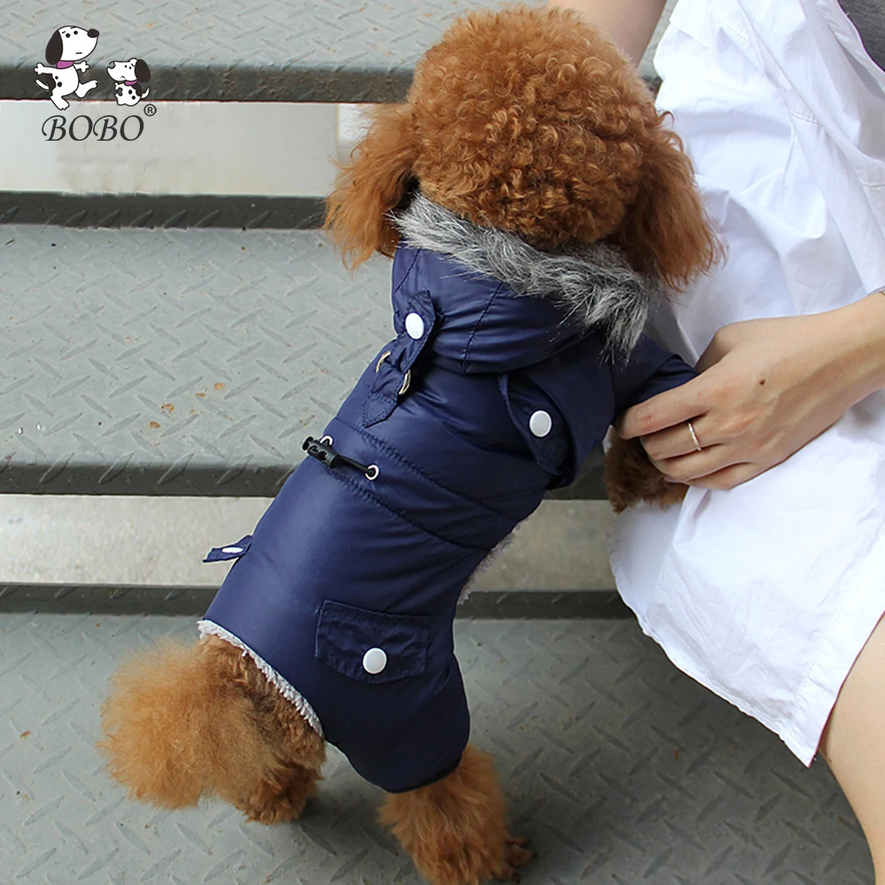 

BOBO Waterproof Winter Dog Clothes Warm Large Dogs Parka Pet Snow Coat Puppy Anorak Big Pets Skiwear For Small Dog Clothing S-XL