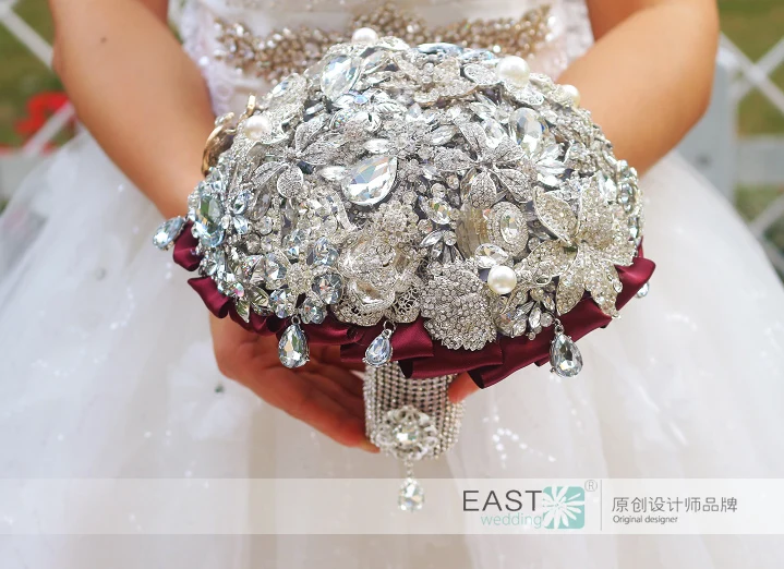 Роскошная блестящая свадебная брошь с кристаллами букет невесты букеты ручной
