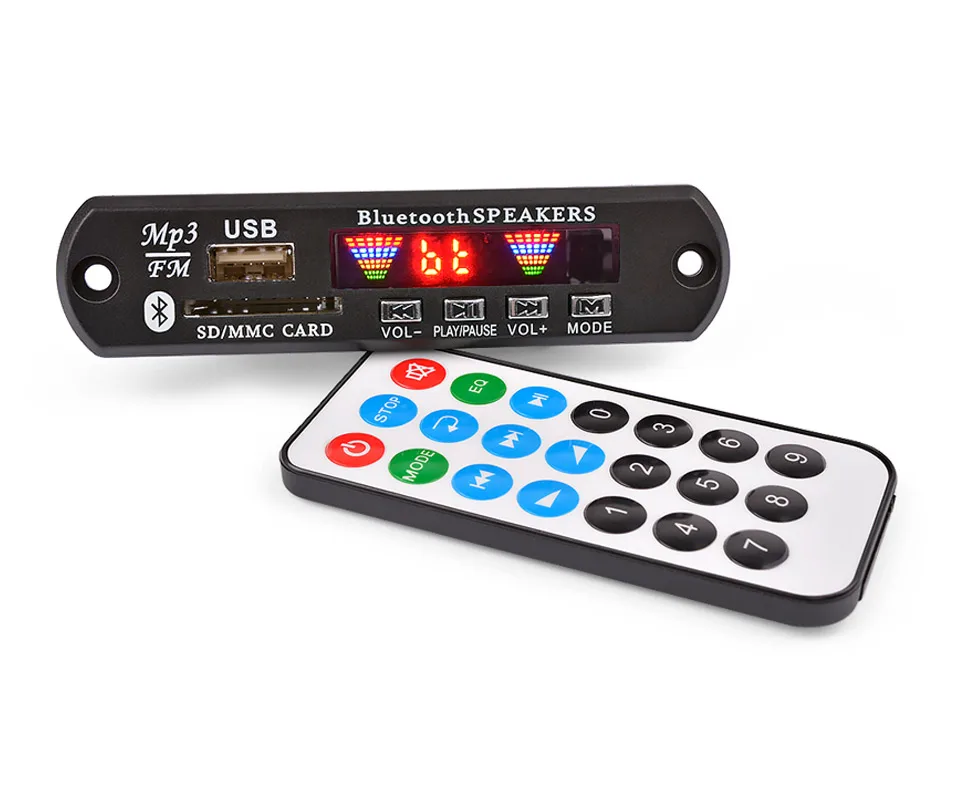 AIYIMA 12 в Bluetooth MP3 декодер доска 4 цвета дисплей USB FM APE FLAC без потерь декодирование беспроводной Bluetooth 5,0 Модуль громкой связи