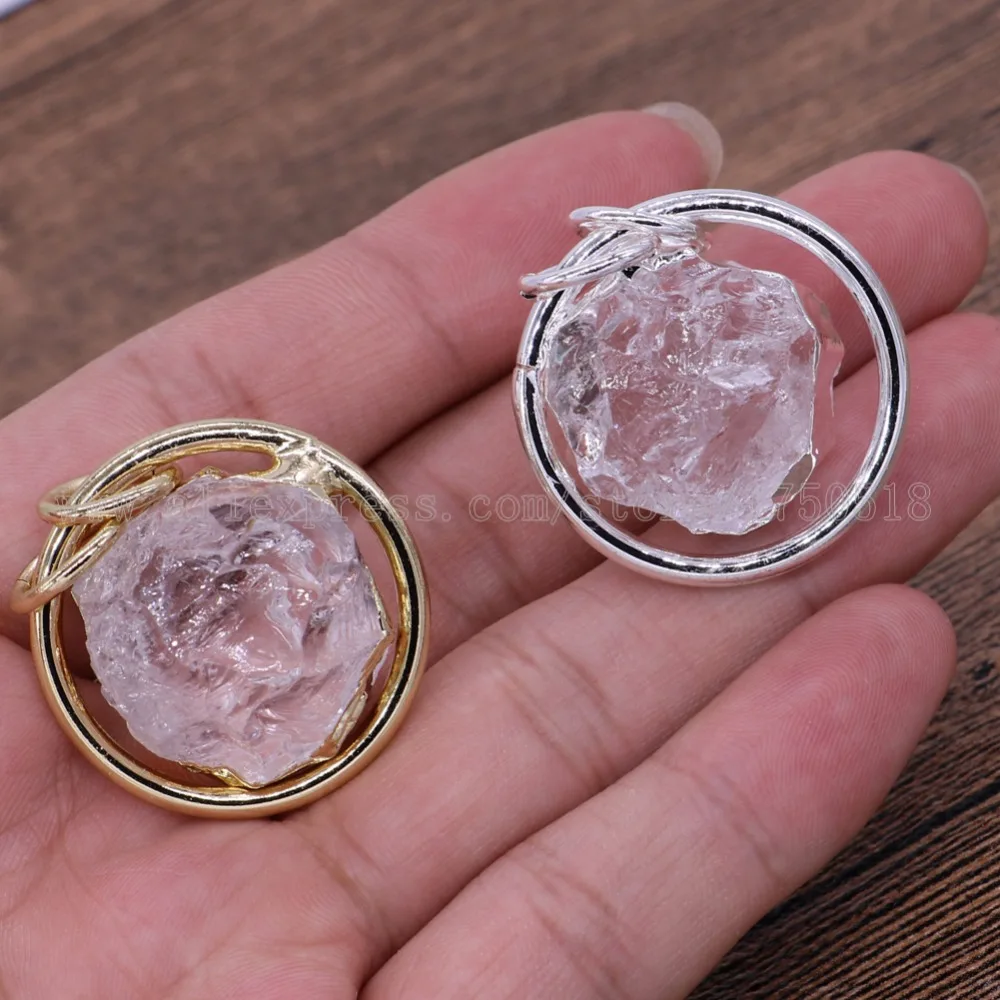 10 шт. оптовая продажа пользовательских druzy кулон кристалл натурального кварца