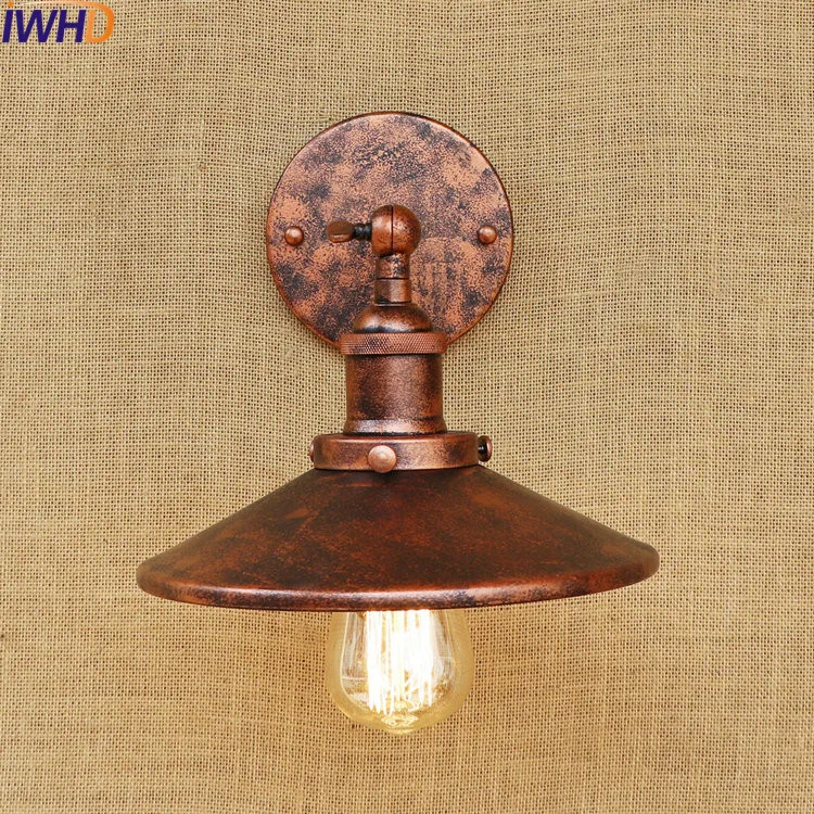 Винтажный настенный светильник IWHD в стиле индастриал с защитой от ржавчины