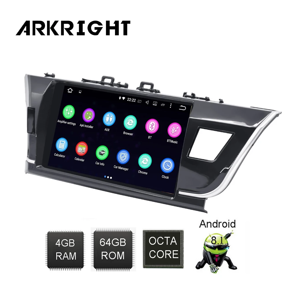 Автомобильный радиоприемник ARKRIGHT 10 1 ''с GPS системой Android 8 автомобильная