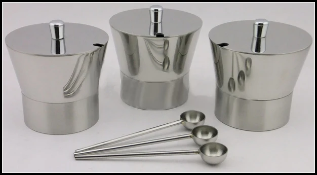 Сахарная чаша из нержавеющей стали с крышкой и сахарной ложкой для дома y