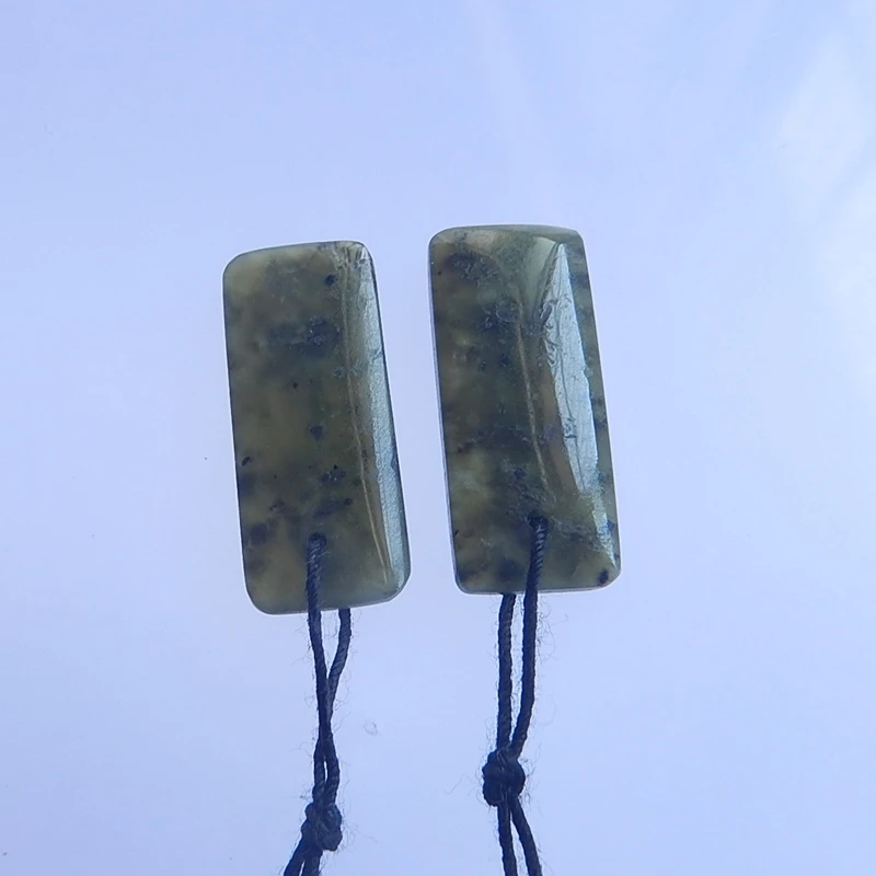 Натуральный камень Канада Jade серьги из бисера 25x10x3 мм 3.8 г Модные украшения Для