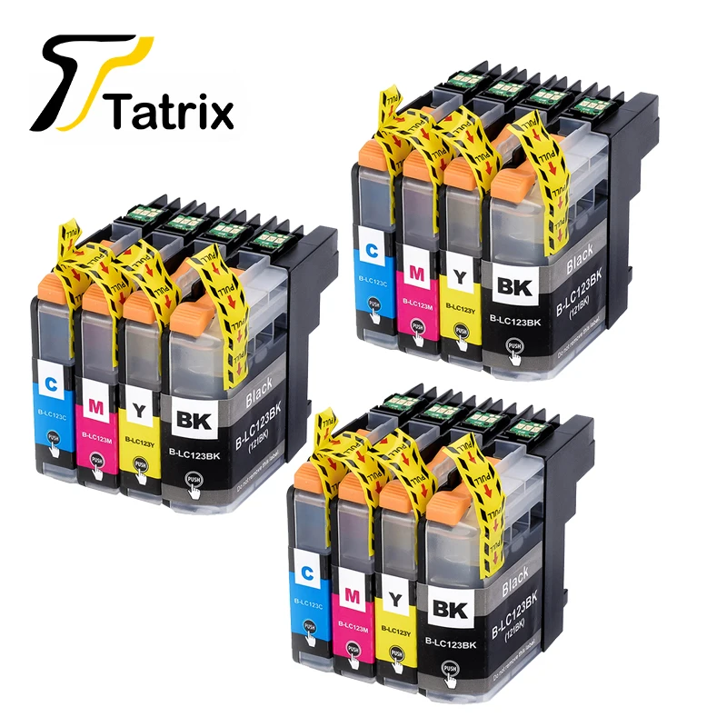 12PK для Brother LC123 чернильный картридж совместимый для MFC-J4510DW MFC-J4610DW принтер чернильный картридж LC 123 MFC-J4410DW J4710DW
