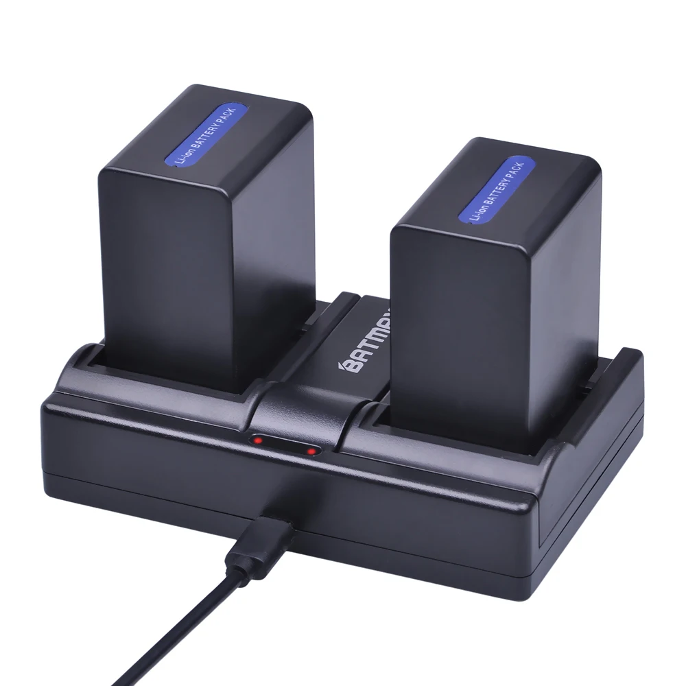 Аккумулятор для фотоаппарата Batmax 3pc NP FH100 + двойное зарядное устройство USB sony DCR SX40