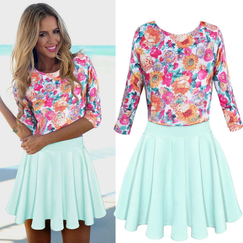 ZLUX Новое весеннее платье с длинными рукавами продажи цифровой принтом для