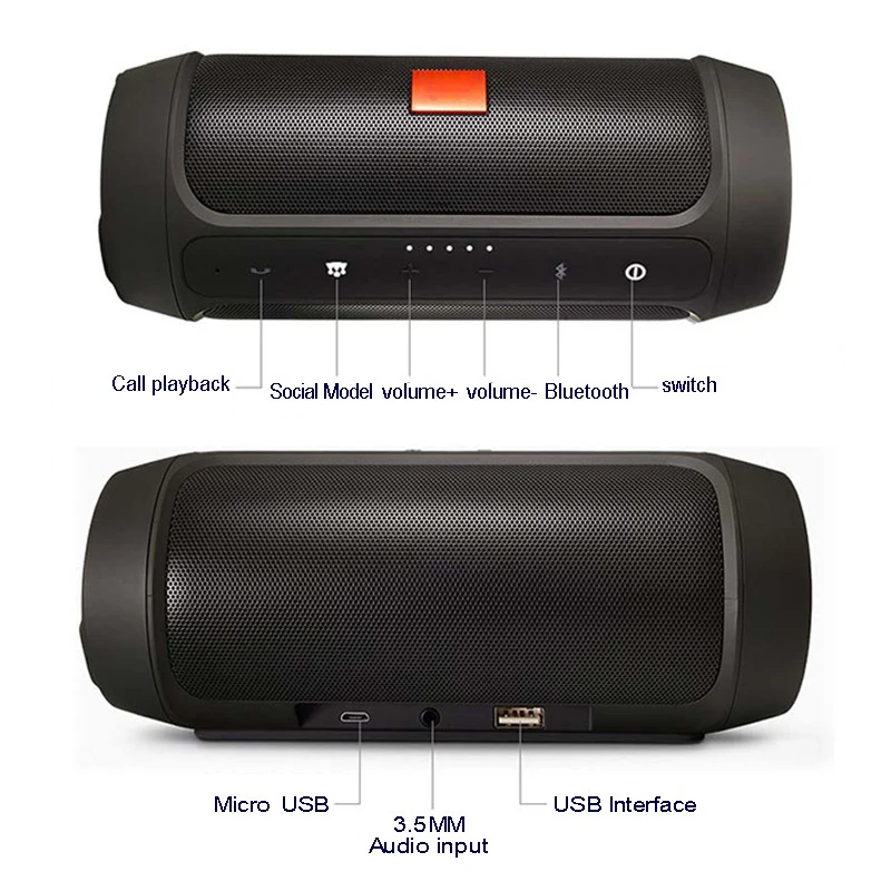 Портативная стерео Беспроводная Bluetooth колонка водонепроницаемая уличная