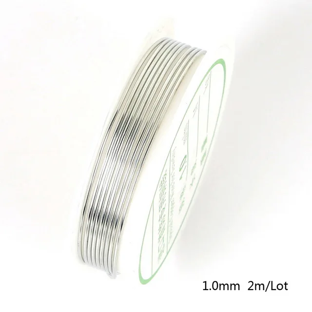 1 silver DIY Медный провод для бисера браслет Цепочки и ожерелья ювелирных изделий цвет серебристый, Золотой Цвет трос Бисер Ювелирные изделия Поиск DIY аксессуары 30 - Цвет: 1 silver