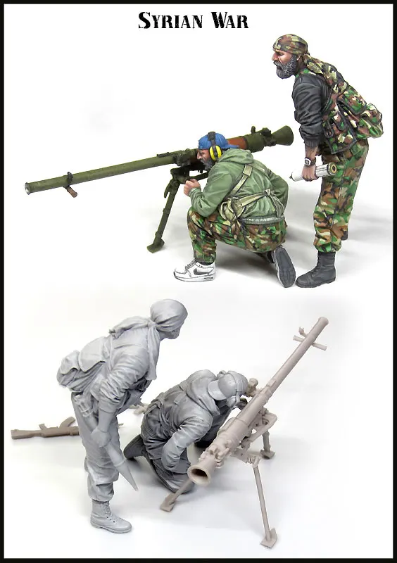 1/35 весы современные воины в войны 2 человека миниатюрные фигурки Неокрашенная