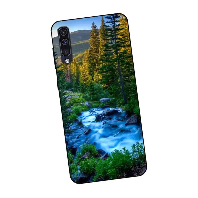 P138 Natural Black Silicone Case For Samsung Galaxy A6 A7 A8 A9 A10 A30 A40 A50 A60 A70 A80 A90 5G A20E Plus |
