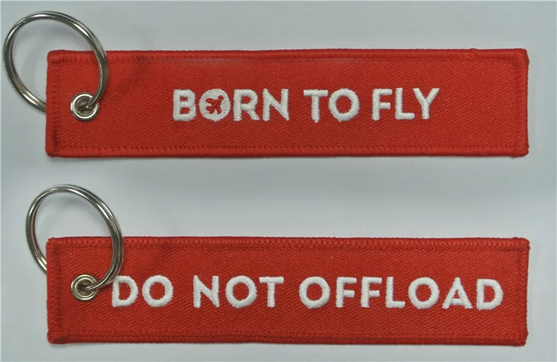 Born To Fly не разгружать брелок для ключей с вышивкой из ткани|Кольца ключей| |