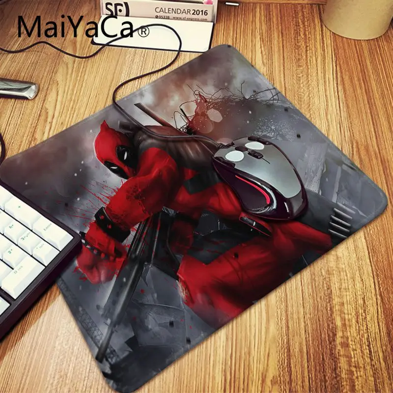 Lock Edge 20x25cm Maiyaca индивидуальный кожаный Дэдпул человек уникальный настольный коврик игровой коврик для мыши ноутбук ПК игровой коврик большой коврик для мыши геймер Коврик для мыши - Цвет: Lock Edge 20x25cm