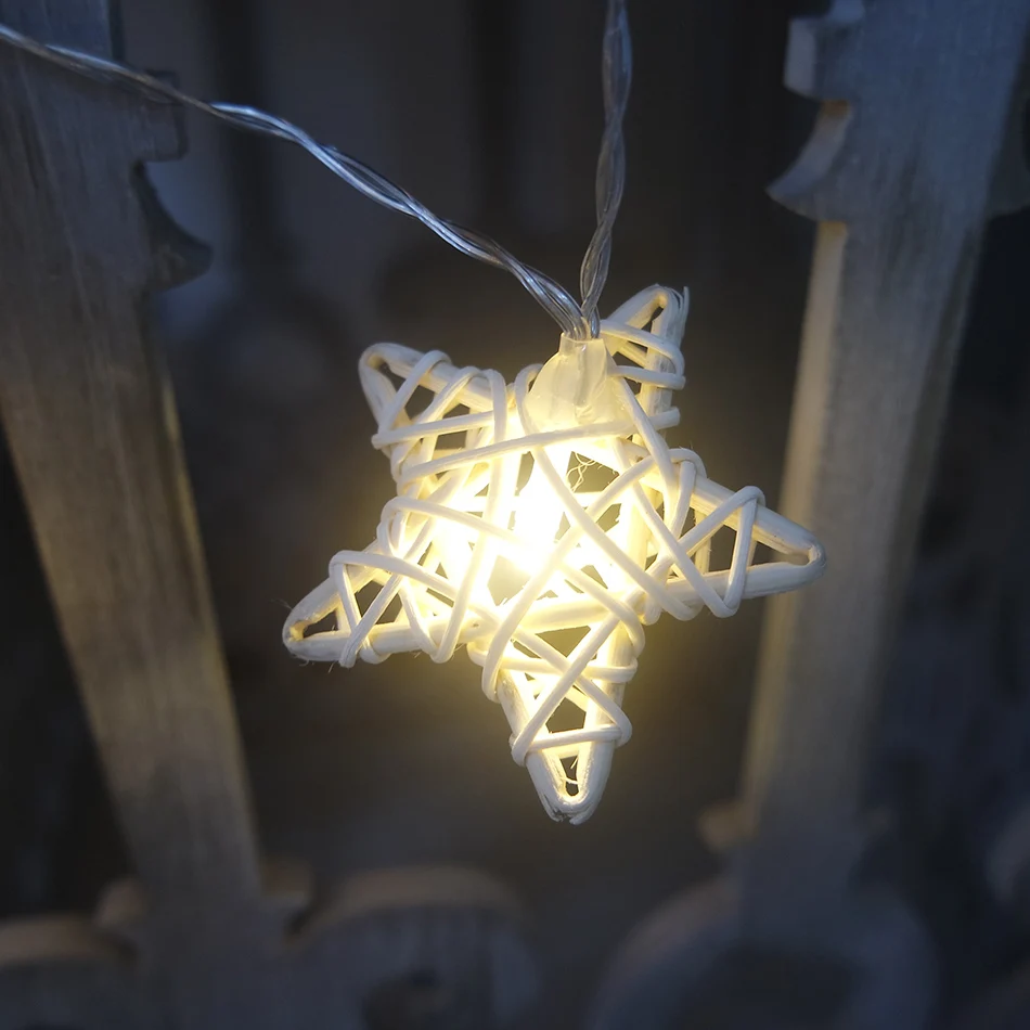 Ручной работы ranttan star led string light 4 м 20 светодиодов Питание от батареи AA, праздничный Сказочный свет, свадебное/Рождественское украшение