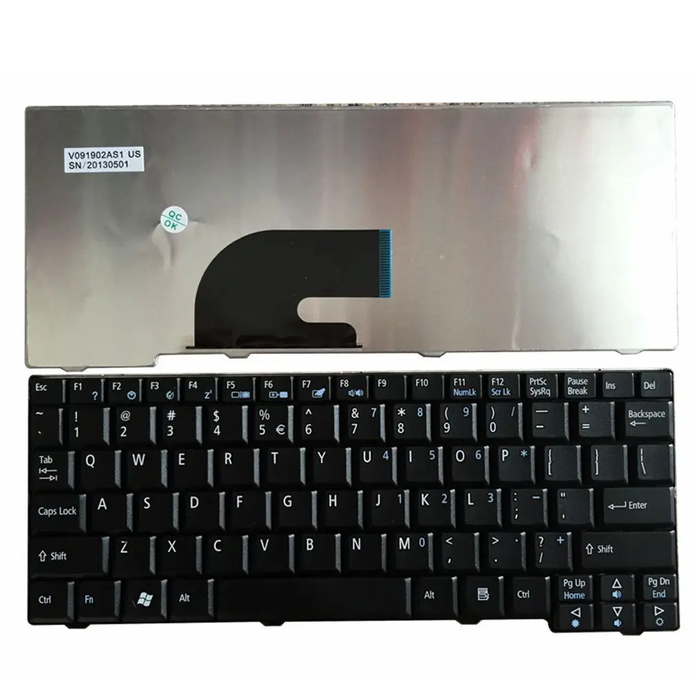 Клавиатура для Acer Aspire One ZG5 D150 A150 A150L ZA8 ZG8 D210 D250 A110 Emachine EM250 US, Черная