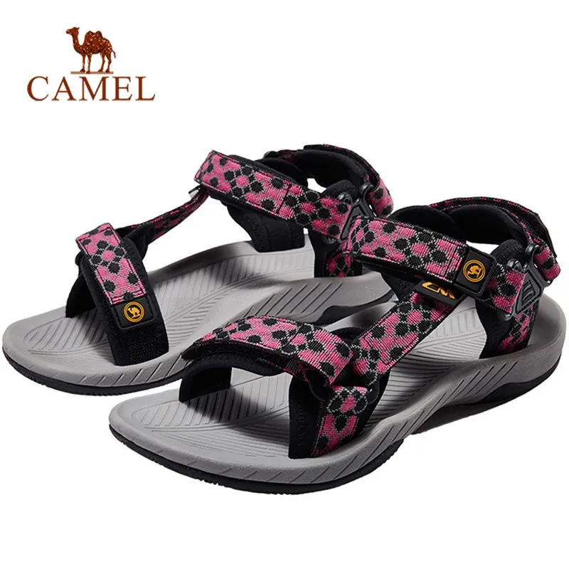 CAMEL/женские уличные сандалии; клетчатые Летние Повседневные Удобные противоскользящие походные треккинговые туфли; пляжные рыболовные сандалии