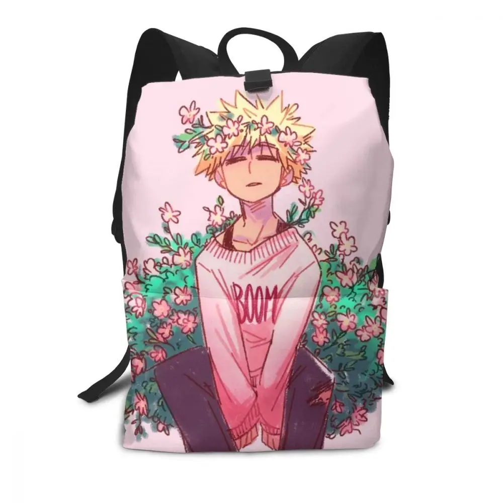 Рюкзак My Hero моя геройская Академия Bakugou в розовых рюкзаках Мужская женская сумка