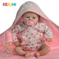 so lovely 17 inch reborn baby doll toy real like smile girl soft silicone reborn babies alive bebe cloth body reborn boneca doll