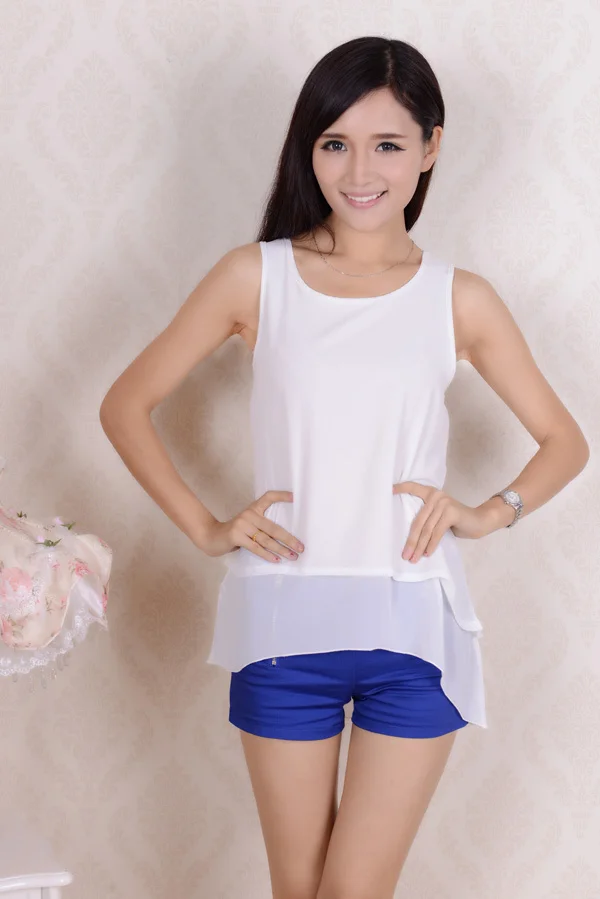 Новое летнее шифоновое платье в европейском стиле комбинированное майка из двух