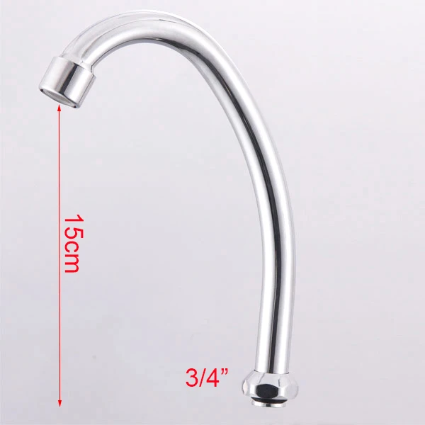 13cm Металлический хромированный носик кухонного крана - Цвет: 13cm
