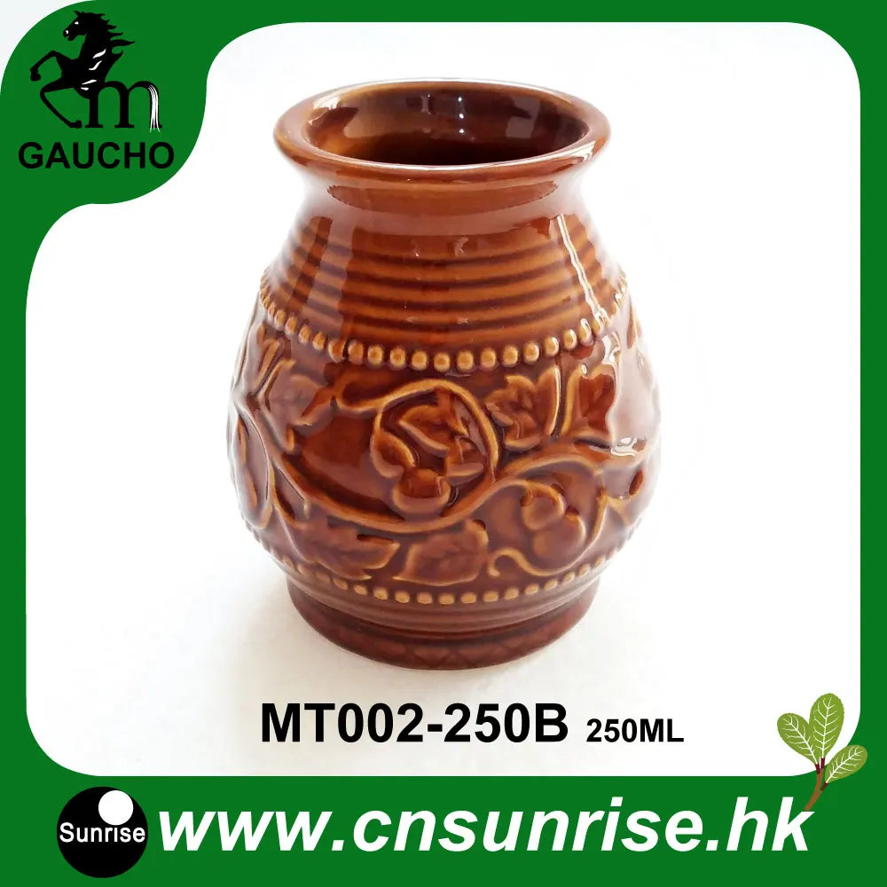 Керамические чашки Yerba Mate 1 шт./лот с тиснением рисунком калабазы|shipping rail|shipping