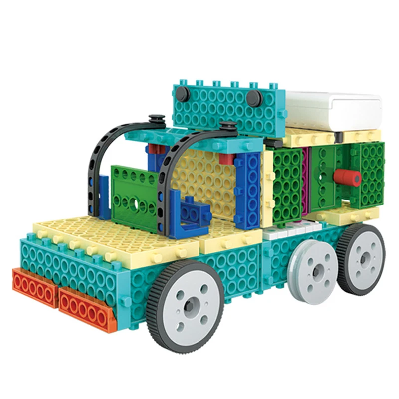 Стебель DIY Грузовик электронный строительный блок развивающий научный