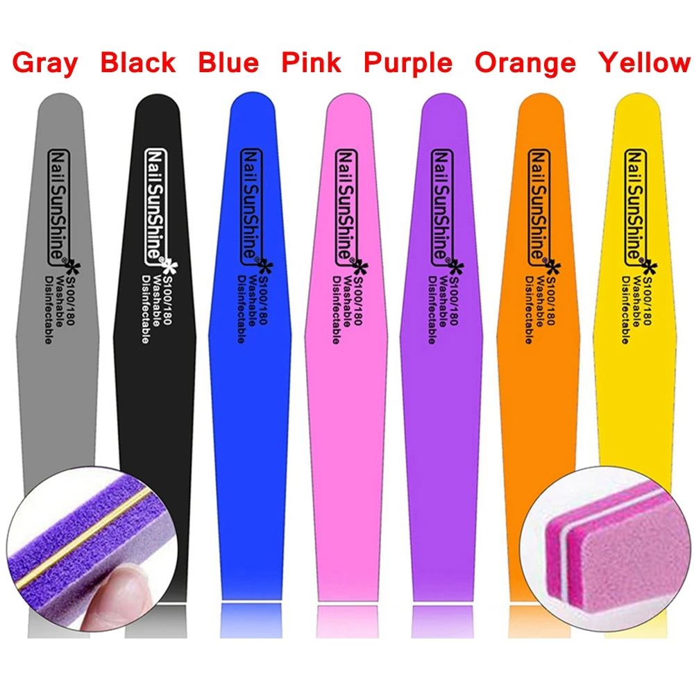 1 шт. пилки для ногтей блок двухсторонний шлифовальный буфер Педикюр Маникюр