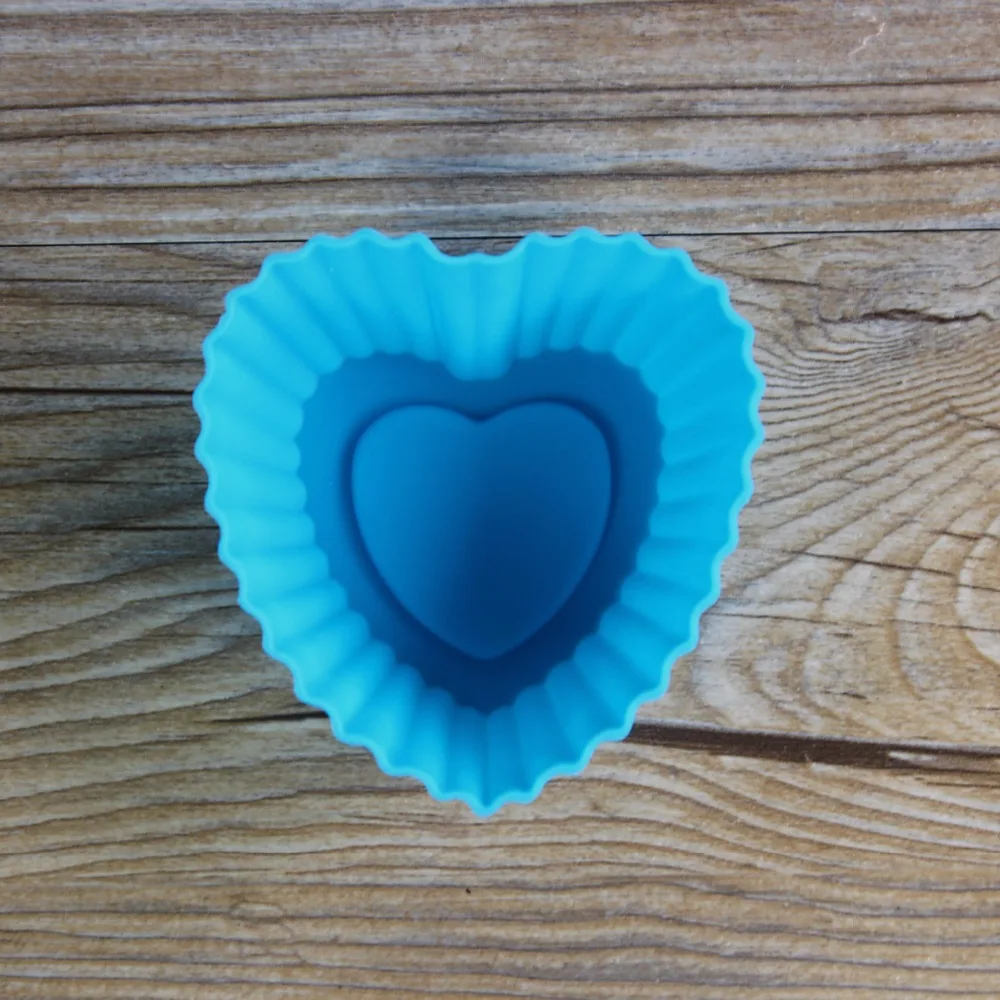 12 шт./набор силиконовые формы в форме сердца для Маффин кекса|cup cake liners|silicone muffincake