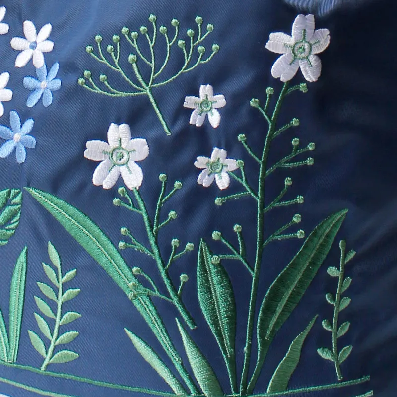 Женский нейлоновый рюкзак с цветочной вышивкой зимняя сумка через плечо для