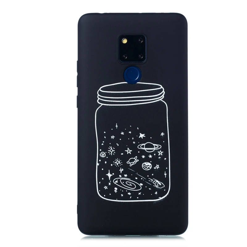 Black Soft Case for Huawei Nova 4 3 3i Cover TPU Protective Painting Funda Honor 8 P8 P9 8X 8C Mate 20 X lite pro 2017 |