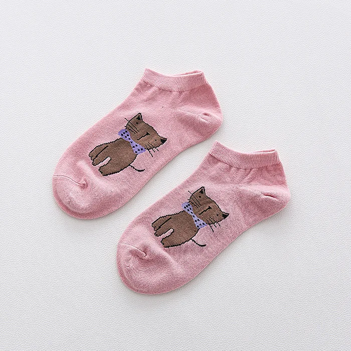 Прекрасный Кот Мультфильм женщин Носок Конфеты цвета Осень Feminina Meias Calcetines