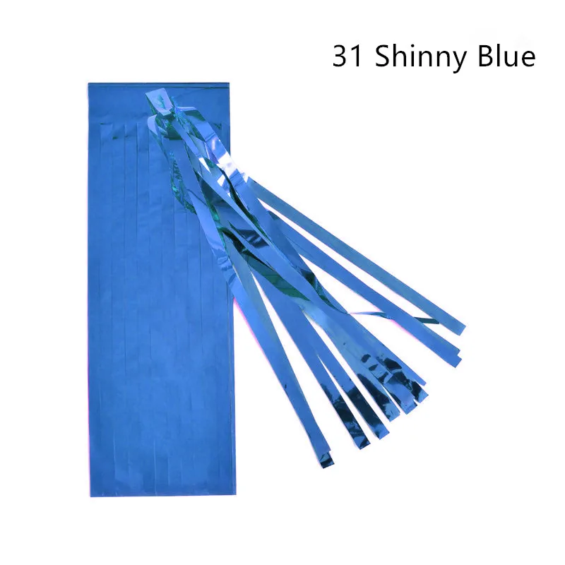 31 shinny blue 14 дюймов(35 см) папиросная бумага кисточка гирлянда своими руками Свадебные украшения с днем рождения украшения события пакет украшения 1 упаковка = 5 шт - Цвет: 31 shinny blue