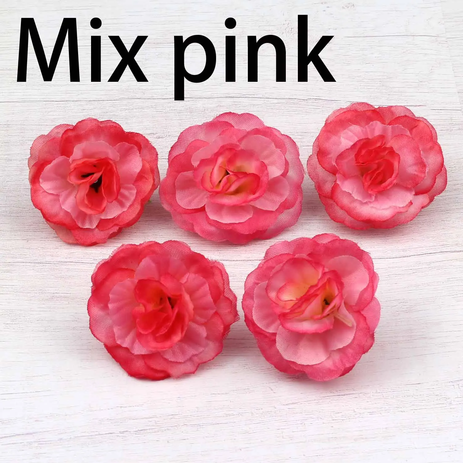 Mix Pink 36 шт. 4 см мини бутоны роз Искусственные Шелковые Цветы вечерние свадебные украшения дома Multi цвет доступны - Цвет: Mix Pink