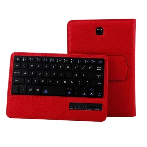 KEYBOARD COVER-RD Беспроводной Bluetooth клавиатура для samsung Galaxy Tab A 8,0 дюймов SM-T350 SM-T355 SM-P350/P355 Съемный чехол на магните - Цвет: KEYBOARD COVER-RD