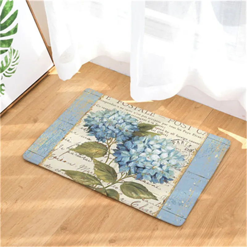 Практичные Модные Ретро коврики с цветочным принтом прямоугольные для гостиной