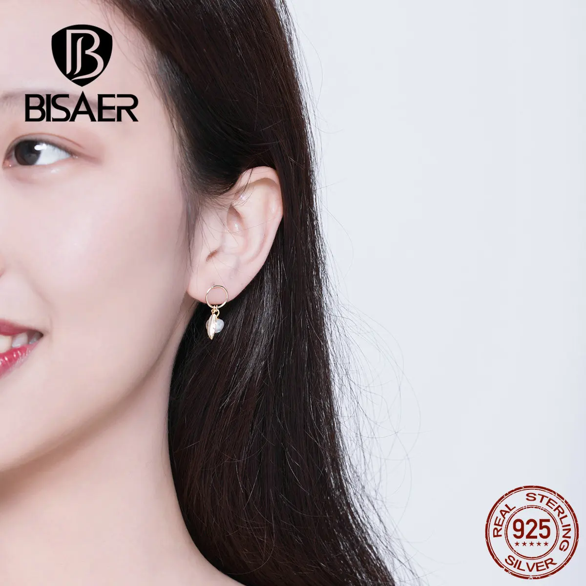 Висаер серьги гвоздики в форме пера из натурального серебра 925 пробы ювелирные