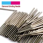 Набор сверл с алмазной шлифовальной головкой, удлиненные насадки 0,8-5,0 мм для гравировки, полировки стекла, нефрита, камня, 510 шт.