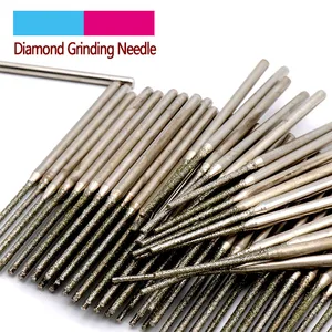 Набор сверл с алмазной шлифовальной головкой, удлиненные насадки 0,8-5,0 мм для гравировки, полировки стекла, нефрита, камня, 510 шт.