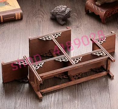 Твердая древесина куриное крыло дерево маленькая форма полета curio полки орнамент