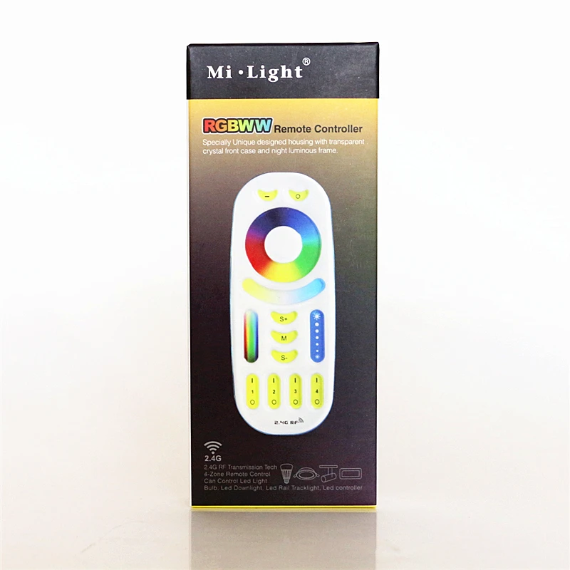 1 шт. беспроводная Светодиодная лампа 2 4G с 4 зонным сенсорным экраном|led remote