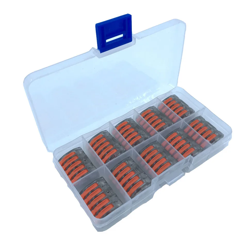 Соединитель 222-415 10 шт./кор. пружинный универсальный разъем Клеммник для быстрой