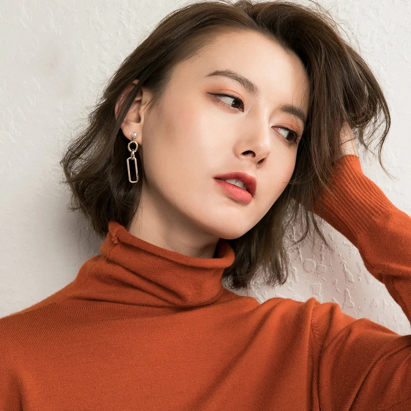 Sweater Women Autumn Winter Turtleneck Womens Sweaters Knitting Cashmere Pullover Plus Size New Tops | Женская одежда