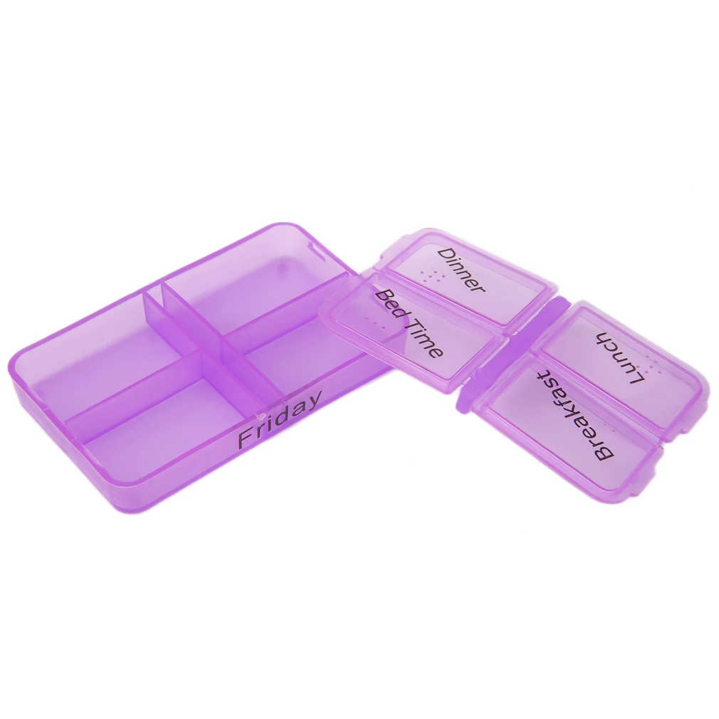 1 * 7 Seven Day Large Pill Box Medicine Tablets Holder Dispenser Pills Organiser Hot Selling | Красота и здоровье