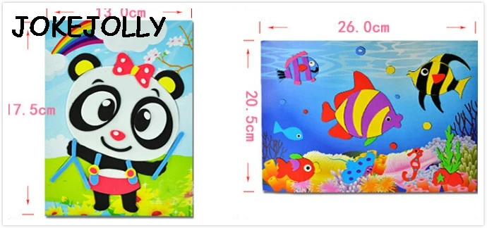 10 шт./лот DIY мультфильм животных 3D EVA пены наклейки головоломки серии E Развивающие Игрушки для раннего обучения для детей GYH