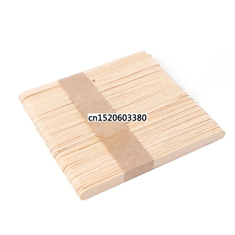 

Kemei 50PCS Wooden Waxing Wax Spatula Tongue Depressor Disposable Bamboo Sticks Kit For Hair Removal