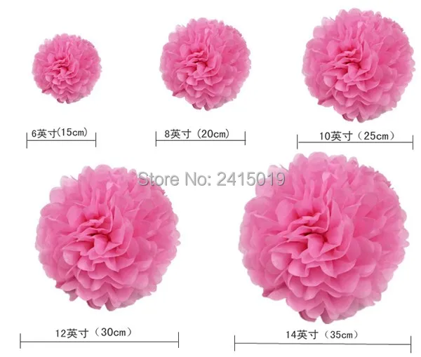 12xNew смешанные размеры 6 &quot8&quot 10 &quotчистый белый бумажный бандаж pom poms Свадебная