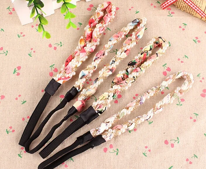 NEW Wholesale and Retail fashion korea leather flower stick hairband elastic hairband headband hair accessories images - 6